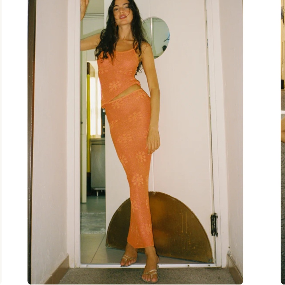 Asta Resort Nina Maxi Skirt and Cami Set in Sunset